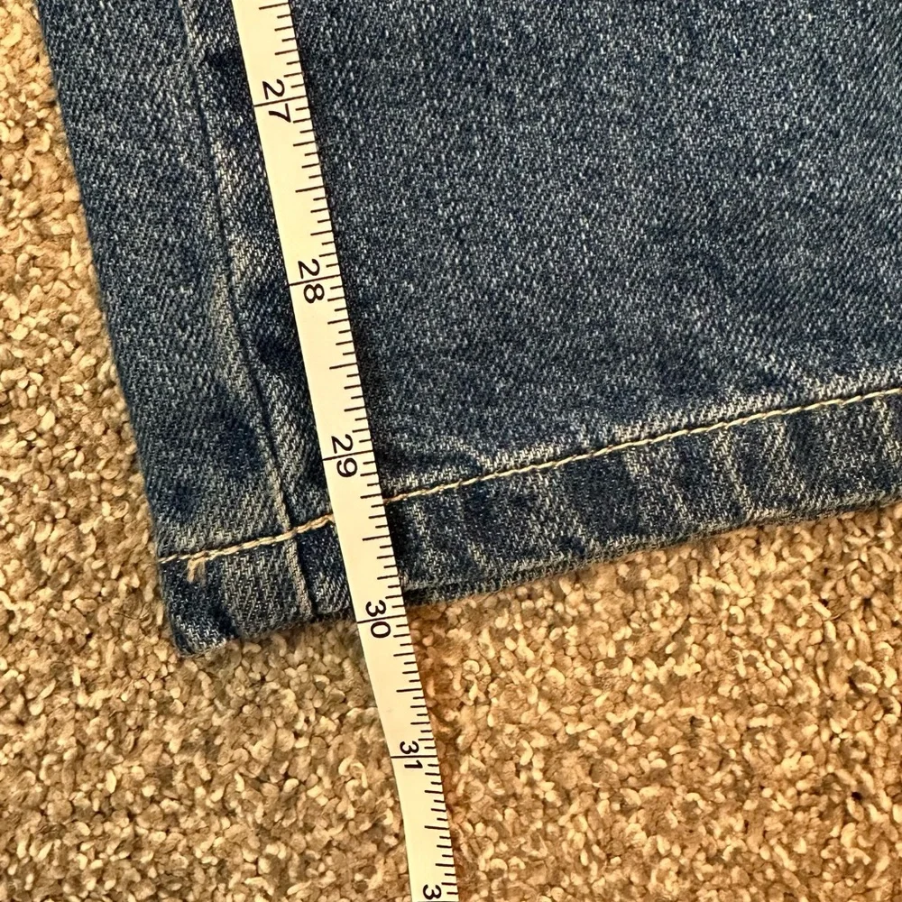 American Rag Cie Distressed Blue Wash Denim Jean Overalls Jr Size 3 Country Boho - Picture 8 of 10